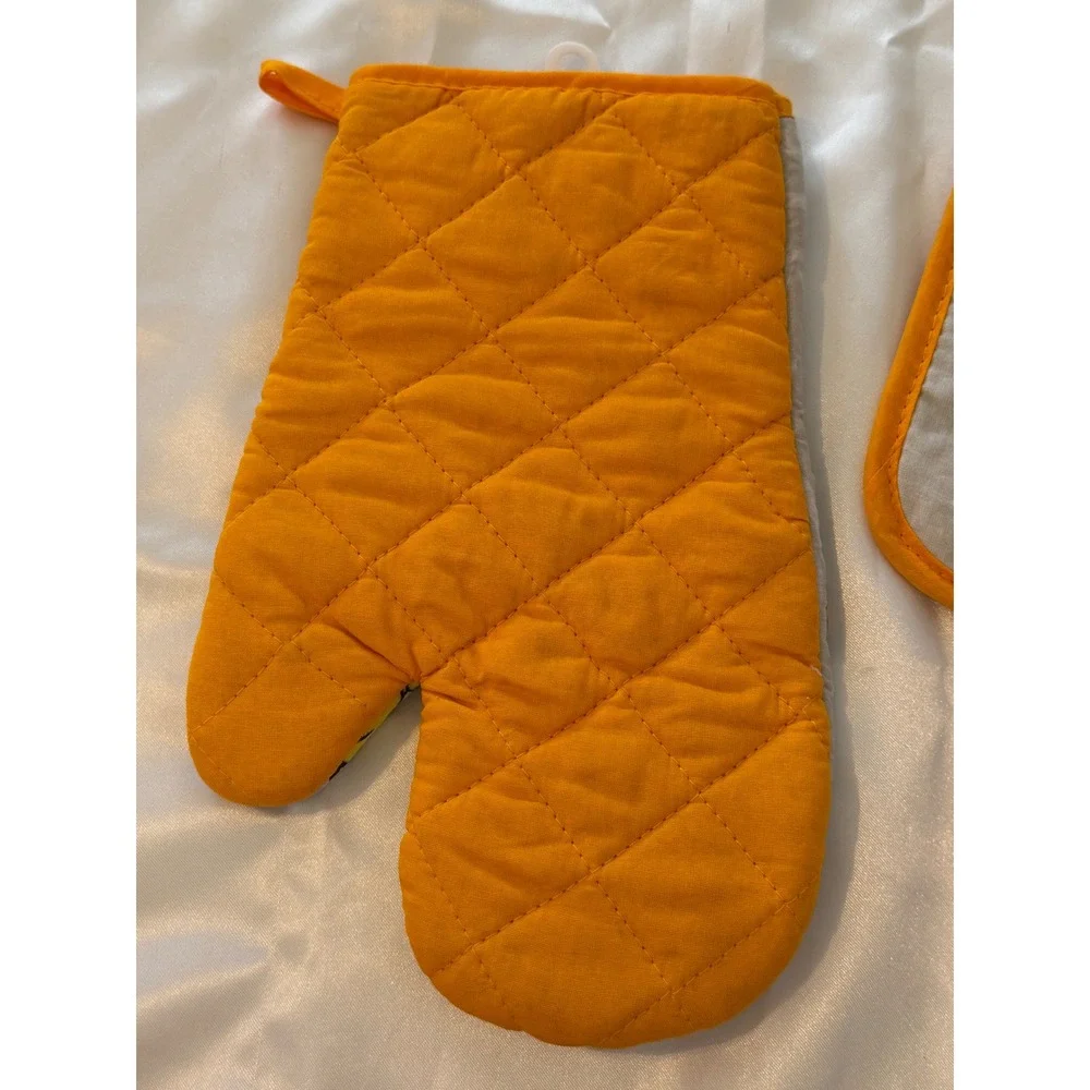 Nickelodeon Garfield Odie Oven Mitt Pot Holder Set Orange Grey Never Trust Cat